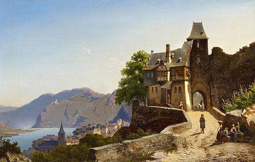 Landschaft bei Cochem an der Mosel, 1858, Johann Gottfried Pulian