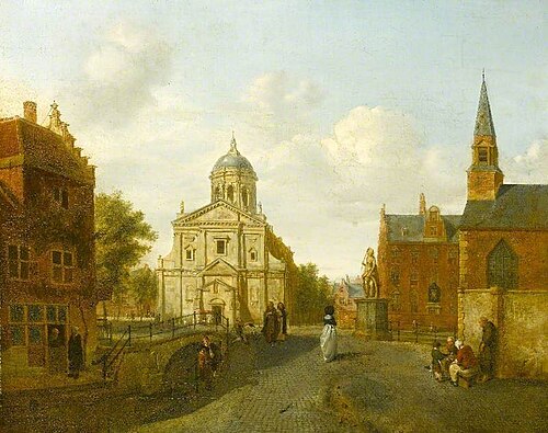A Street Scene, , Johannes Huibert Prins