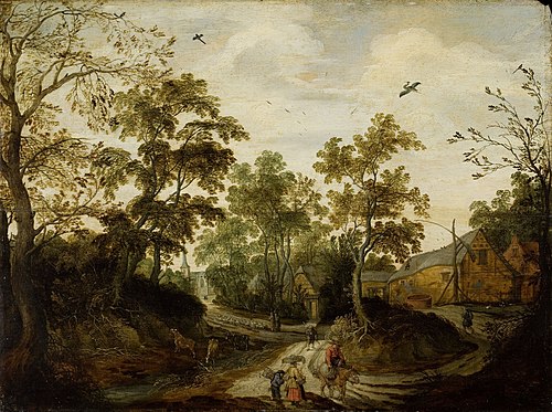 View of a village, 1623, Willem van den Bundel