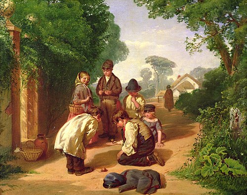 Children Spinning Tops, , John Gendall