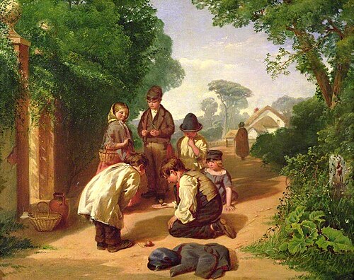 Children Spinning Tops, , John Gendall