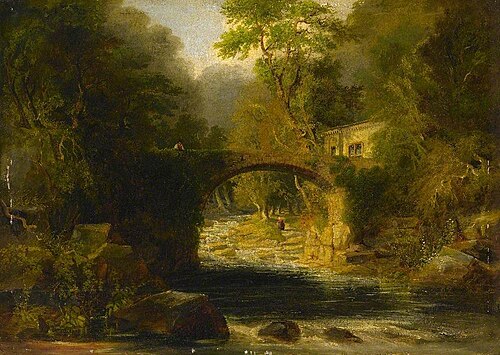 River and Bridge, , John Gendall