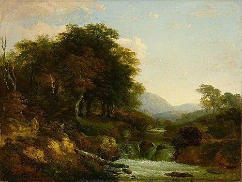 Landscape with a River and Trees, , John Gendall