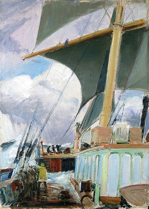 A deck scene, , John Everett