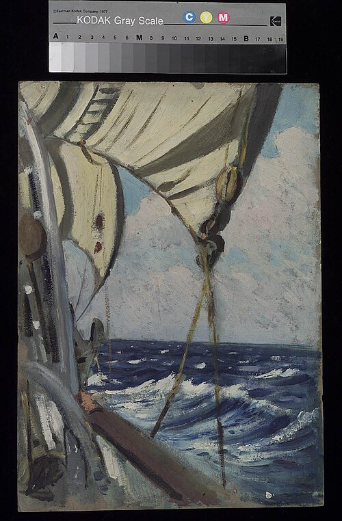 A deck scene, , John Everett