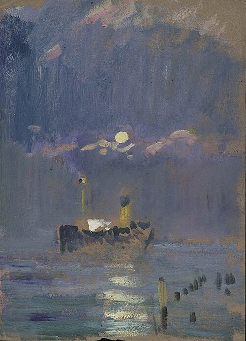A Ship in the Moonlight, 1920, John Everett
