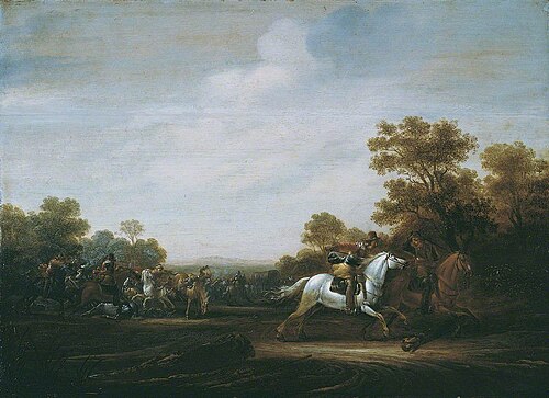 A Skirmish of Cavalry, , Abraham van der Hoef