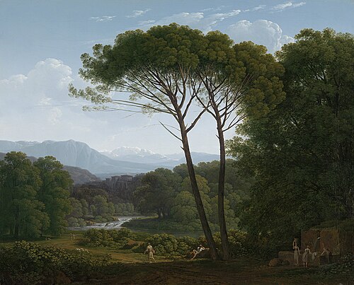 Italianate Landscape with Pines, 1795, Hendrik Voogd