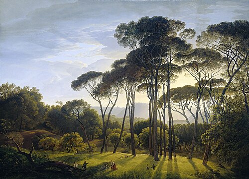 Italian Landscape with Umbrella Pines, 1807, Hendrik Voogd