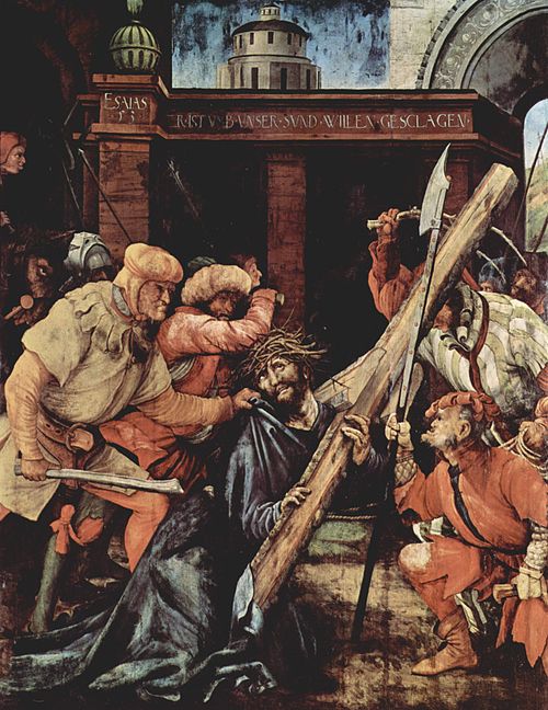 Tauberbischofsheim altarpiece: Christ Carrying the Cross, 1523, Matthias Grünewald