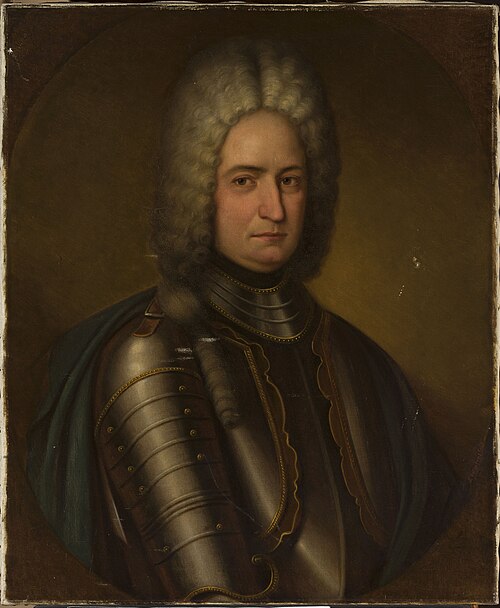Portrait of a man in armour, , Erhard Ludewig Winterstein