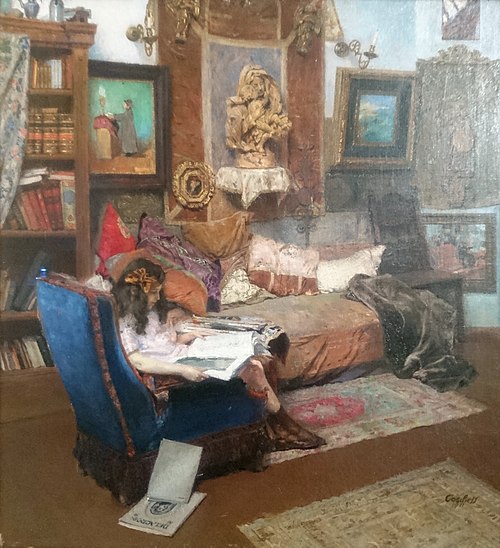 Le Temps de la lecture, 1911, Moritz Coschell