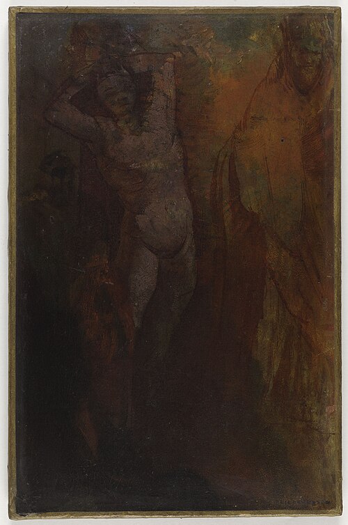 Composition à trois personnages (Flagellation ?), , Odilon Redon