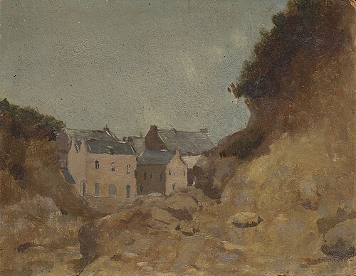 Village dans les Basses-Pyrénées, , Odilon Redon