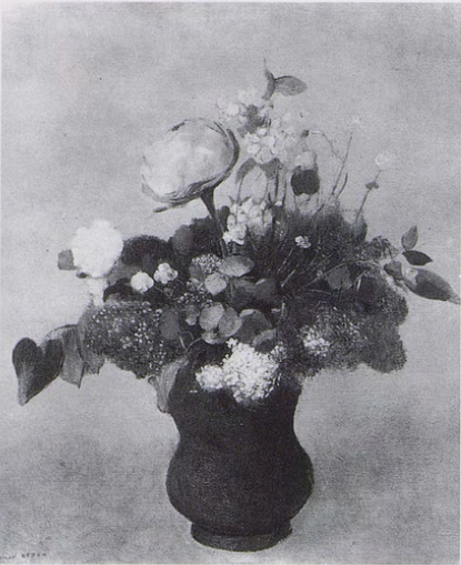Pivoine, géranium et lilas, , Odilon Redon