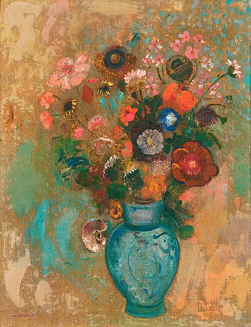 Fleurs dans un Vase bleu, 1903, Odilon Redon