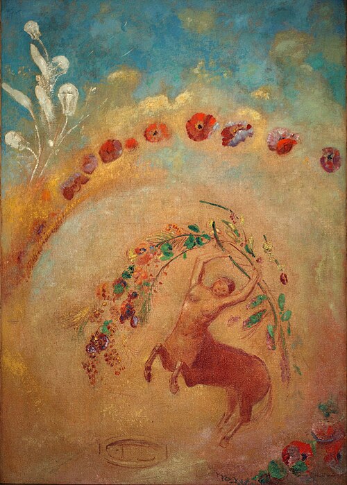 Le Centaure aux coquelicots, 1910, Odilon Redon