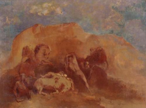 Combat équestre, 1910, Odilon Redon