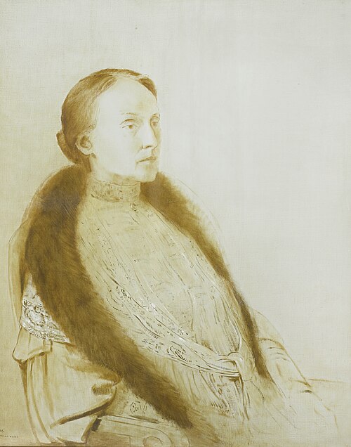 Portrait of A.M.L. Bonger-van der Linden, 1905, Odilon Redon