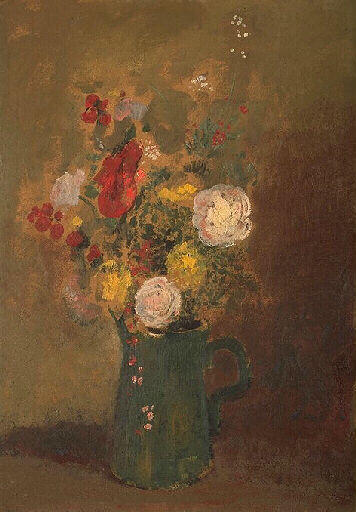 Bouquet de fleurs au mimosa, , Odilon Redon