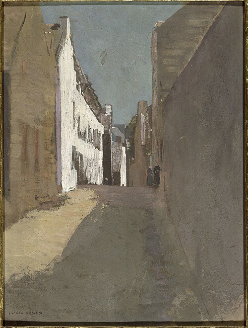 rue à Douarnenez, 1880, Odilon Redon