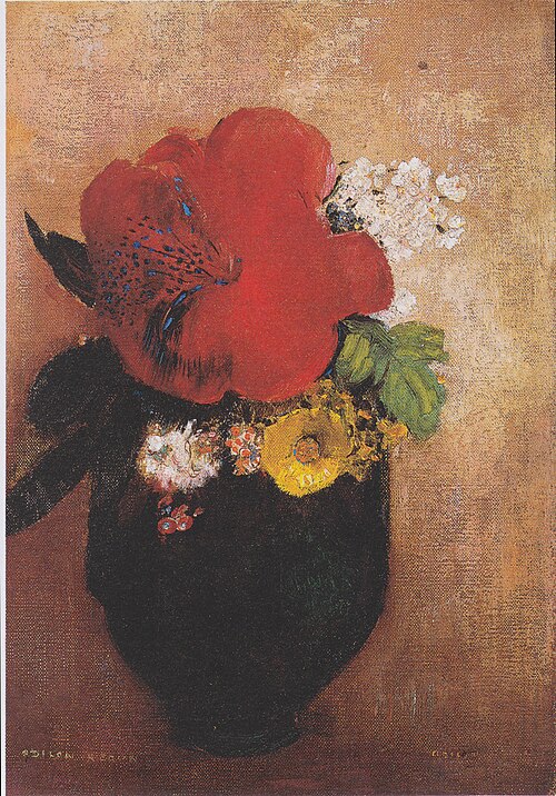 Vase de fleurs : le pavot rouge, 1895, Odilon Redon