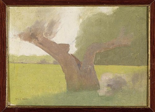 Vieil arbre dans une prairie, , Odilon Redon