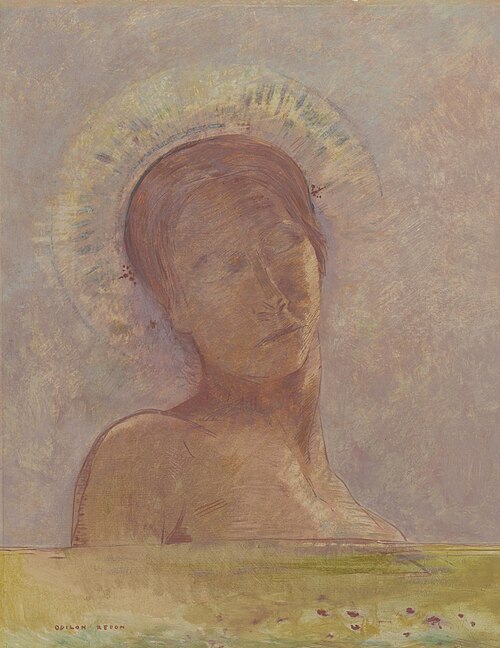 Closed Eyes, 1889, Odilon Redon