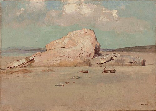 Rocks on the Beach, 1883, Odilon Redon