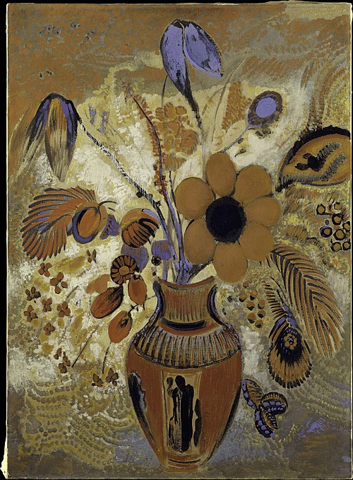 Etruscan Vase with Flowers, 1905, Odilon Redon