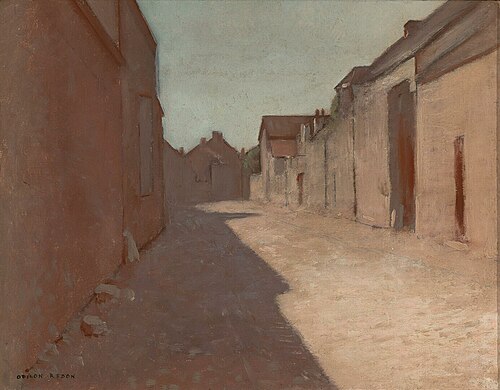 Rue de village, 1875, Odilon Redon