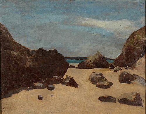 Les rochers (Rochers en Bretagne), 1875, Odilon Redon