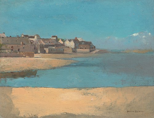 Village by the Sea in Brittany, 1880, Odilon Redon