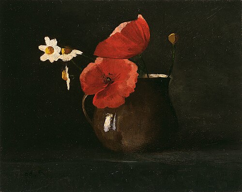 Flowers: Poppies and Daisies, 1867, Odilon Redon