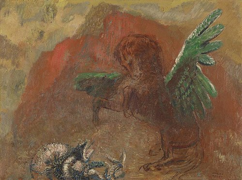 Pégase et l'hydre, , Odilon Redon