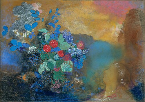 Ophélie parmi les fleurs, 1905, Odilon Redon