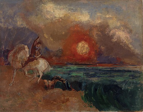 Saint George and the Dragon (Saint Georges et le dragon), 1909, Odilon Redon