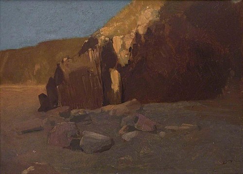 Cliff Scene, 1895, Odilon Redon