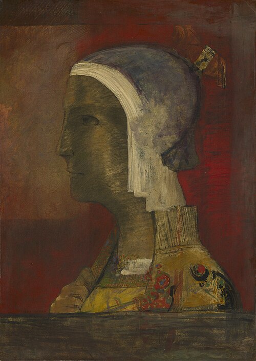 Symbolic Head, 1890, Odilon Redon