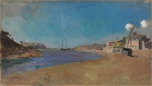 Fishing Village, Brittany, 1883, Odilon Redon