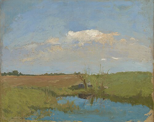 Pond in les Landes, 1880, Odilon Redon