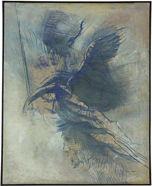 L'ange guerrier, 1900, Odilon Redon