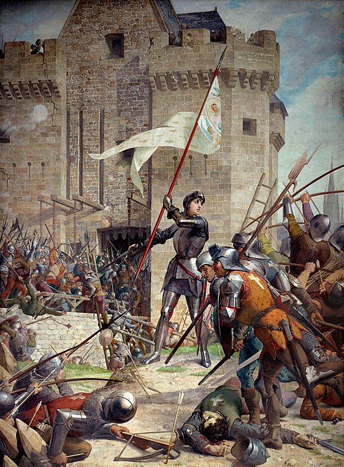 Jeanne d'Arc en armure devant Orléans, 1890, Jules-Eugène Lenepveu