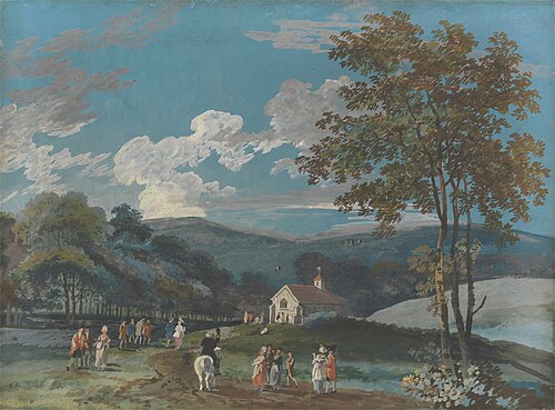 A Country Church Amongst Hills, , John Laporte