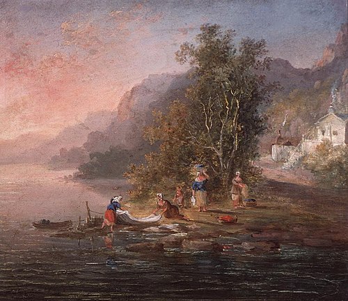 Llanberis Lake, Caernarvonshire,N. Wales, 1836, John Laporte