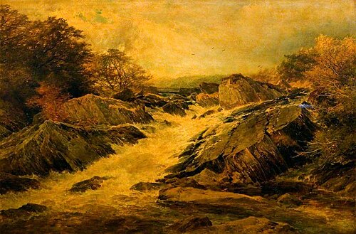 A Welsh Waterfall, 1875, John Syer