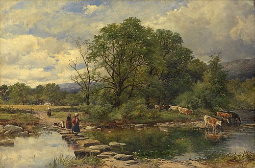 Stepping Stones, Bettws-y-Coed, 1868, John Syer