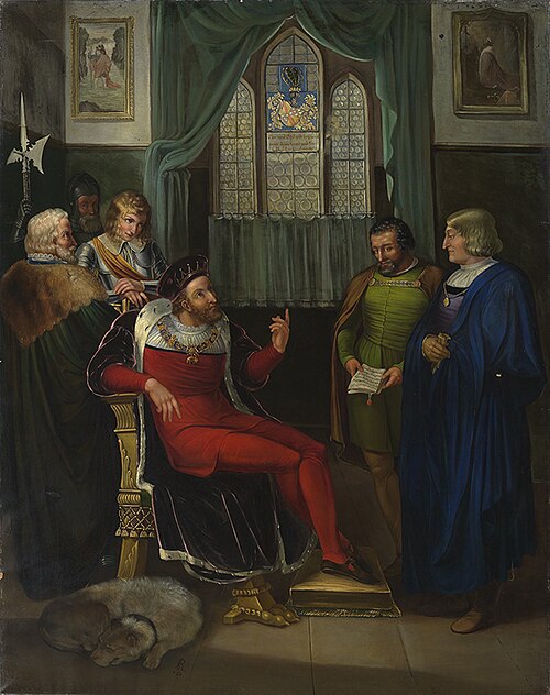 Markgraf Christoph I. von Baden empfängt Gesandte Kaiser Maximilians, 1825, Sophie Reinhard