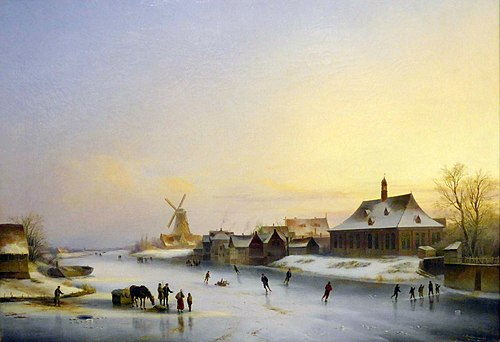 Neustadtufer an der kleinen Weser in Bremen, 1841, 1841, Anton Braakman