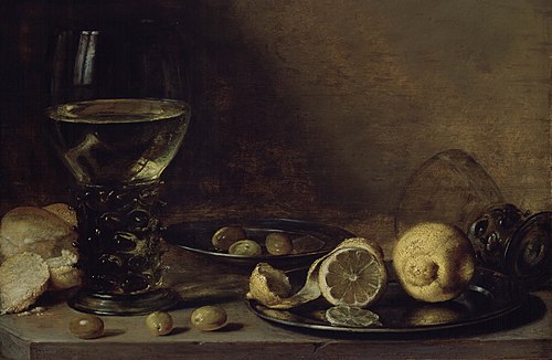 Still Life with Rummers and Lemons, 1628, Franchoys Elout